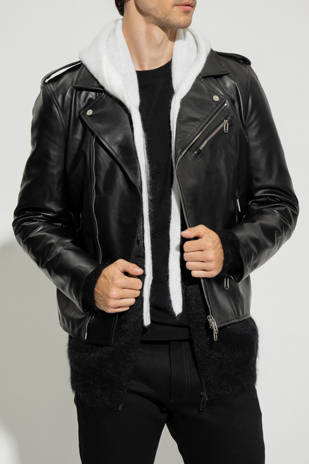 Hackett Moto leather jacket Black | Dressinn